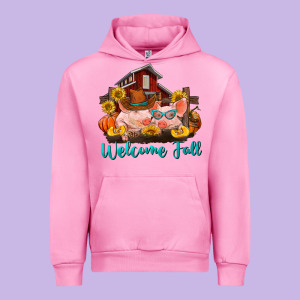 Welcome Fall Pigs Urban Hoodie Designed By Ranaportraitstore