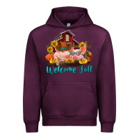 Mauve Wine Welcome fall pigs Urban Hoodie - RanaPortraitStore