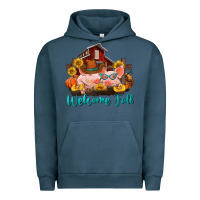 Pigment Midnight Navy Welcome fall pigs Urban Hoodie - RanaPortraitStore