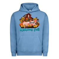Pigment Pebble Blue Welcome fall pigs Urban Hoodie - RanaPortraitStore