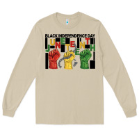 Mushroom black independence day juneteenth Long Sleeve Tee - BarkalooDesign