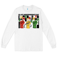 White black independence day juneteenth Long Sleeve Tee - BarkalooDesign