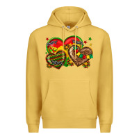 Antique Gold juneteenth heart Premium Hoodie - texasbilliewilder