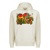 Oatmeal Heather juneteenth heart Premium Hoodie - texasbilliewilder