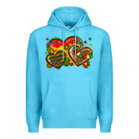 Ocean Blue juneteenth heart Premium Hoodie - texasbilliewilder