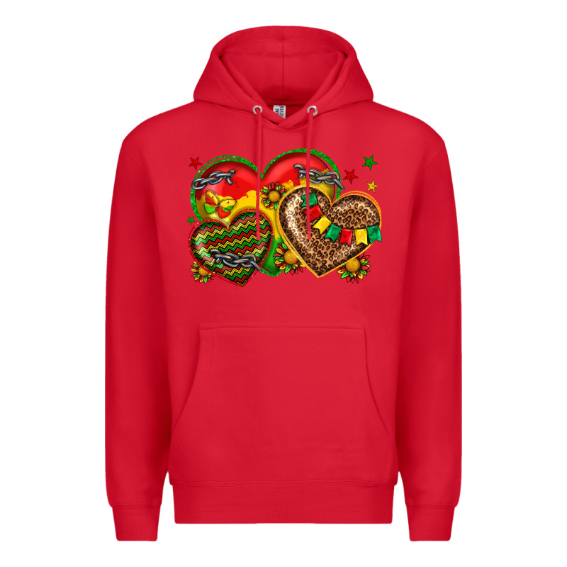 Juneteenth Heart Premium Hoodie by texasbilliewilder | Teevron