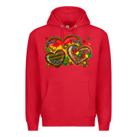 Red juneteenth heart Premium Hoodie - texasbilliewilder