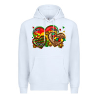 White juneteenth heart Premium Hoodie - texasbilliewilder