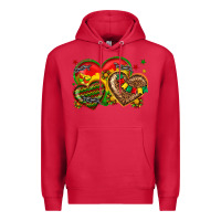 Cardinal juneteenth heart Premium Hoodie - texasbilliewilder