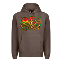 Coffee juneteenth heart Premium Hoodie - texasbilliewilder