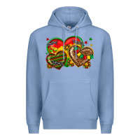 Colony Blue juneteenth heart Premium Hoodie - texasbilliewilder
