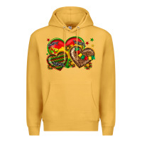 Mustard juneteenth heart Premium Hoodie - texasbilliewilder