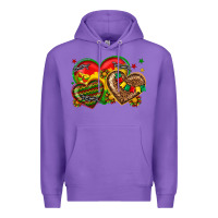 Purple juneteenth heart Premium Hoodie - texasbilliewilder