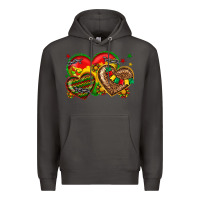 Smoke juneteenth heart Premium Hoodie - texasbilliewilder