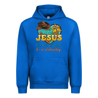 Cobalt jesus it s not religion it s a relationship Urban Hoodie - texasbilliewilder