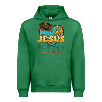 Emerald jesus it s not religion it s a relationship Urban Hoodie - texasbilliewilder
