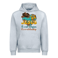 Heather Grey jesus it s not religion it s a relationship Urban Hoodie - texasbilliewilder