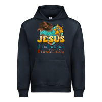 Navy jesus it s not religion it s a relationship Urban Hoodie - texasbilliewilder