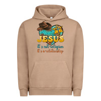 Pigment Burro jesus it s not religion it s a relationship Urban Hoodie - texasbilliewilder