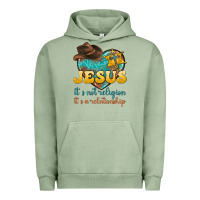 Pigment Oil Green jesus it s not religion it s a relationship Urban Hoodie - texasbilliewilder