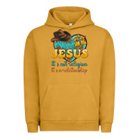 Pigment Peanut Butter jesus it s not religion it s a relationship Urban Hoodie - texasbilliewilder