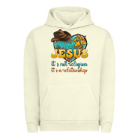 Pigment Pistachio jesus it s not religion it s a relationship Urban Hoodie - texasbilliewilder