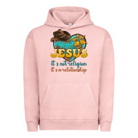 Pigment Salmon jesus it s not religion it s a relationship Urban Hoodie - texasbilliewilder