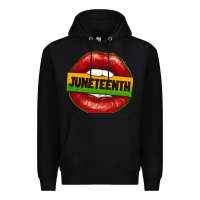 Black juneteenth lips Premium Hoodie - texasbilliewilder
