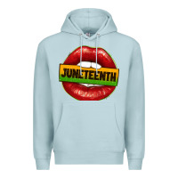 Blue Mist juneteenth lips Premium Hoodie - texasbilliewilder