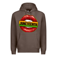 Coffee juneteenth lips Premium Hoodie - texasbilliewilder
