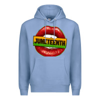 Colony Blue juneteenth lips Premium Hoodie - texasbilliewilder