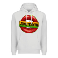 Dove Grey juneteenth lips Premium Hoodie - texasbilliewilder