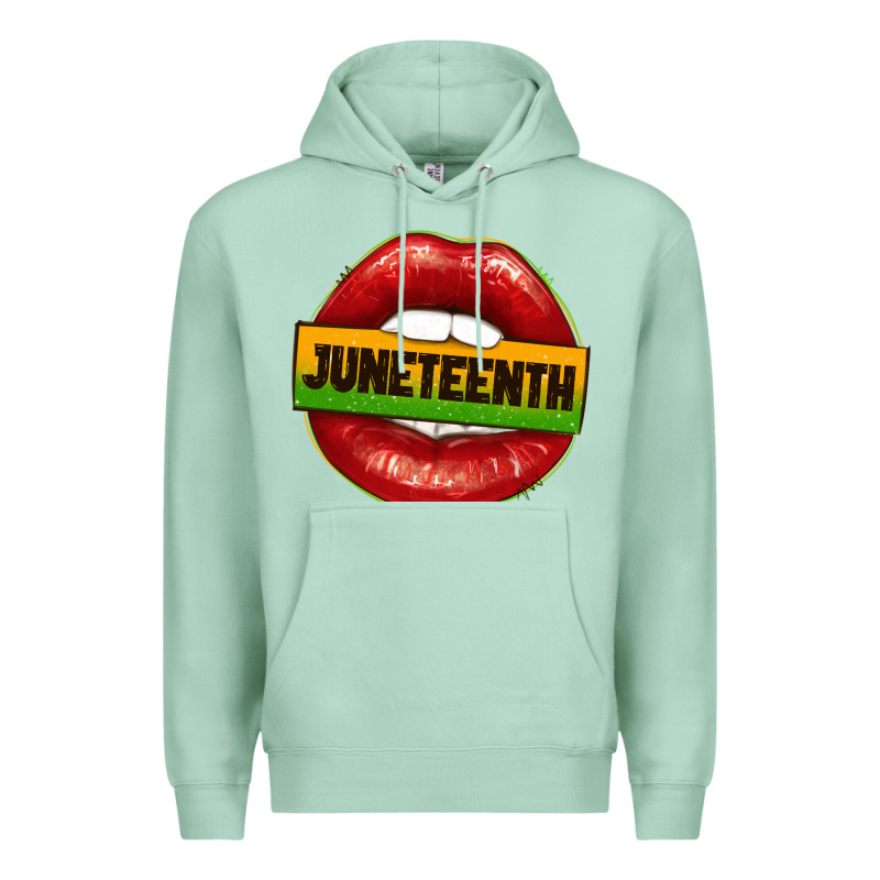 Juneteenth Lips Premium Hoodie by texasbilliewilder | Teevron