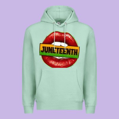 Juneteenth Lips Premium Hoodie Designed By Texasbilliewilder