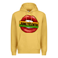 Antique Gold juneteenth lips Premium Hoodie - texasbilliewilder