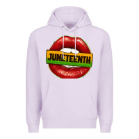 Lilac juneteenth lips Premium Hoodie - texasbilliewilder