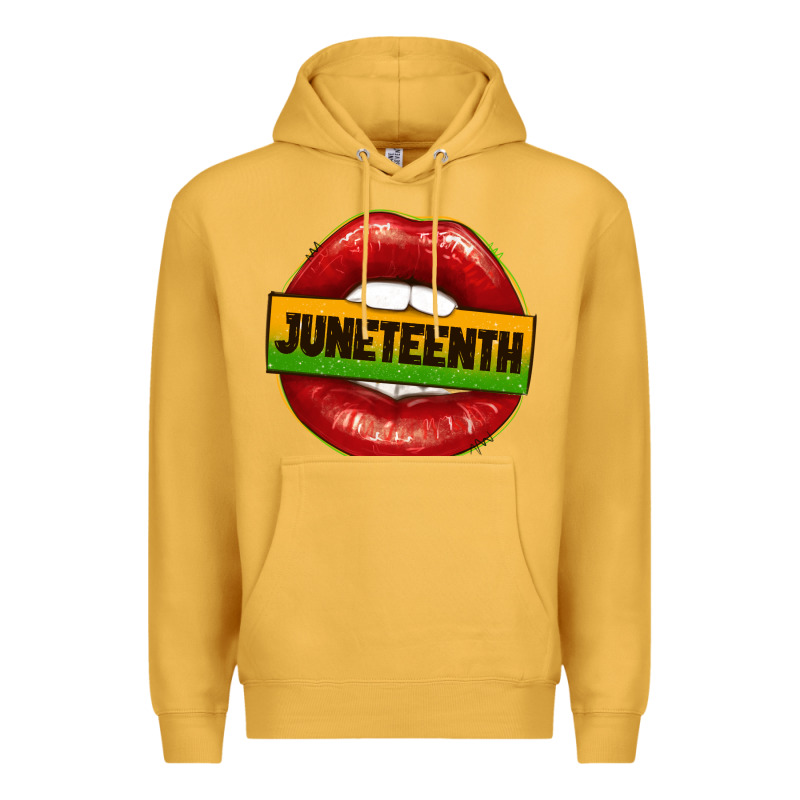 Juneteenth Lips Premium Hoodie by texasbilliewilder | Teevron
