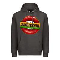 Smoke juneteenth lips Premium Hoodie - texasbilliewilder