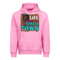 Fuchsia Pink life is better in a small town Urban Hoodie - texasbilliewilder