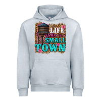 Heather Grey life is better in a small town Urban Hoodie - texasbilliewilder