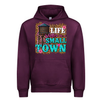 Mauve Wine life is better in a small town Urban Hoodie - texasbilliewilder