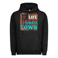 Pigment Black life is better in a small town Urban Hoodie - texasbilliewilder