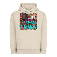 Pigment French Oak life is better in a small town Urban Hoodie - texasbilliewilder