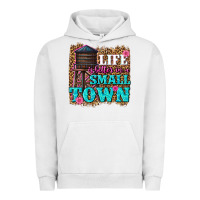 Pigment Lunar Rock life is better in a small town Urban Hoodie - texasbilliewilder
