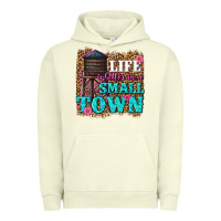 Pigment Pistachio life is better in a small town Urban Hoodie - texasbilliewilder