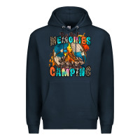 Navy the best memories are made camping Premium Hoodie - Zillion Design Studio