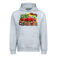 Heather Grey merry christmas truck Urban Hoodie - Zillion Design Studio