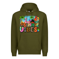 Army Green summer vibes camp Premium Hoodie - Zillion Design Studio