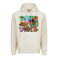 Oatmeal Heather summer vibes camp Premium Hoodie - Zillion Design Studio
