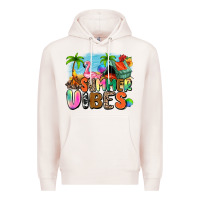Pale Pink summer vibes camp Premium Hoodie - Zillion Design Studio